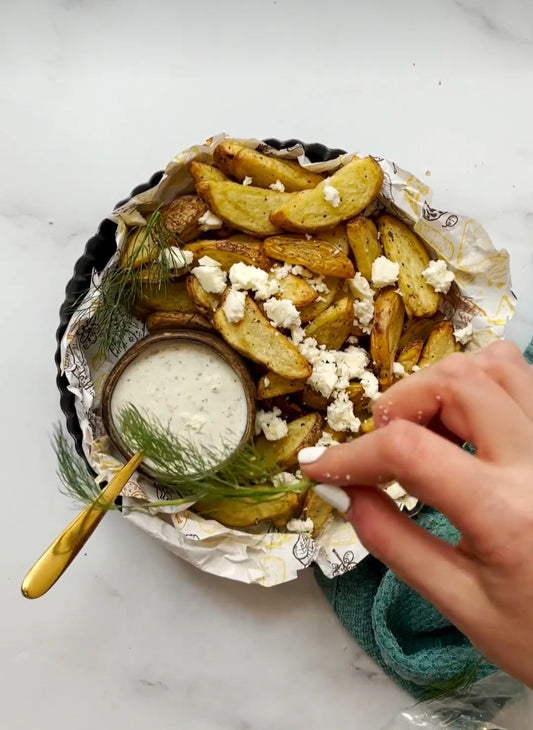 Classic French Fries with Feta Dip
