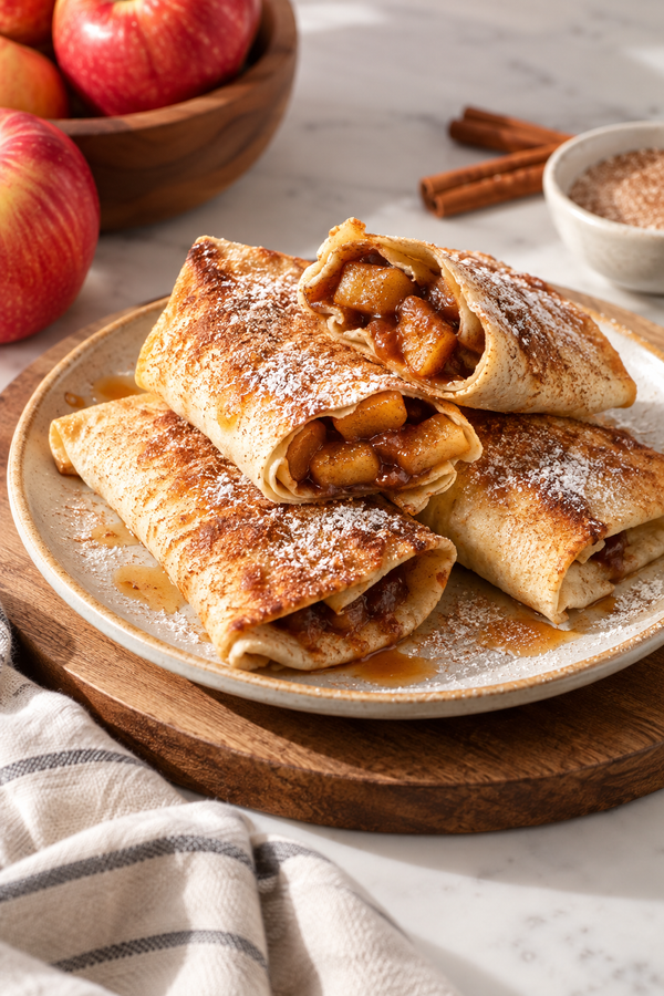 Baked Tortilla Apple Pie