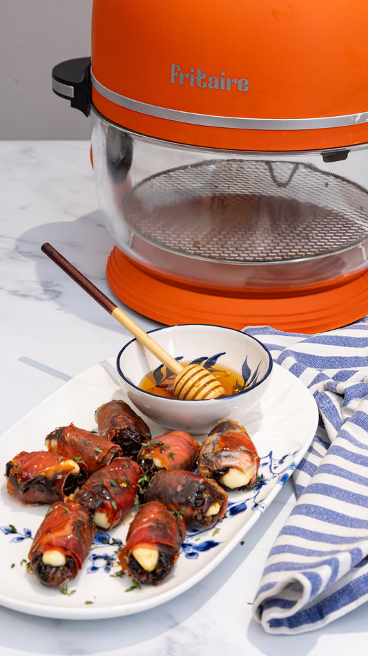 Proscuitto Wrapped Dates With Cheese